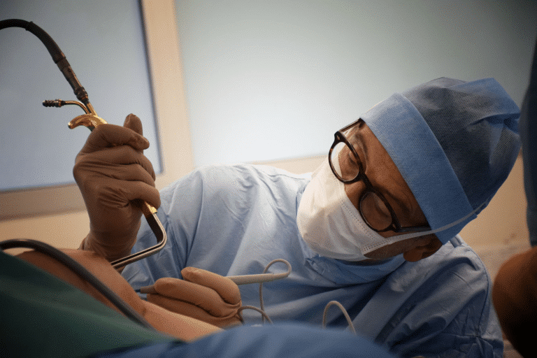 A plastic surgeon