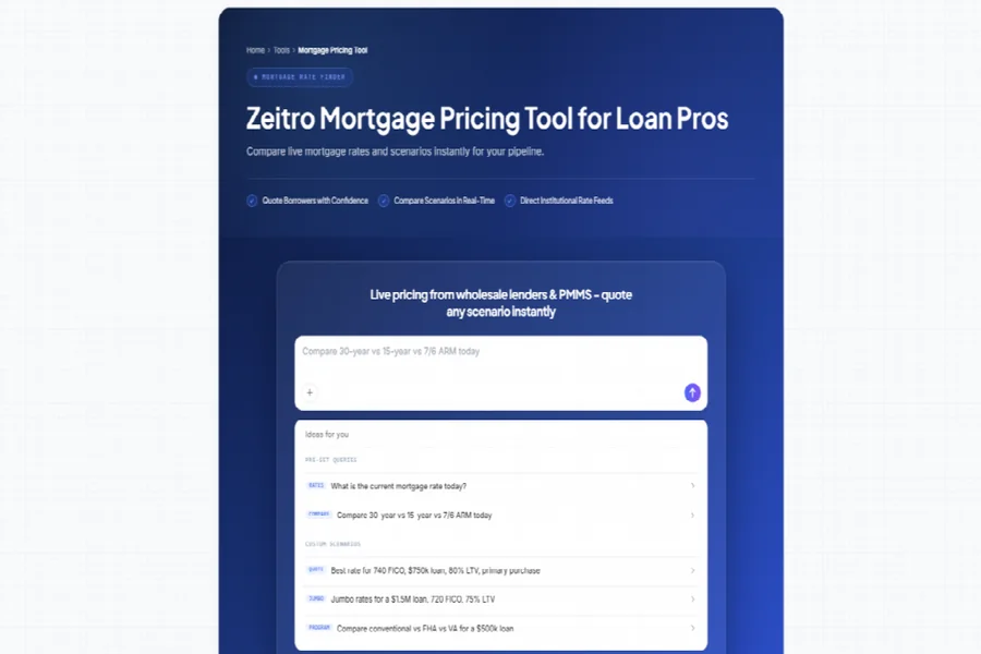 Mortgage Rate Comparison Tool