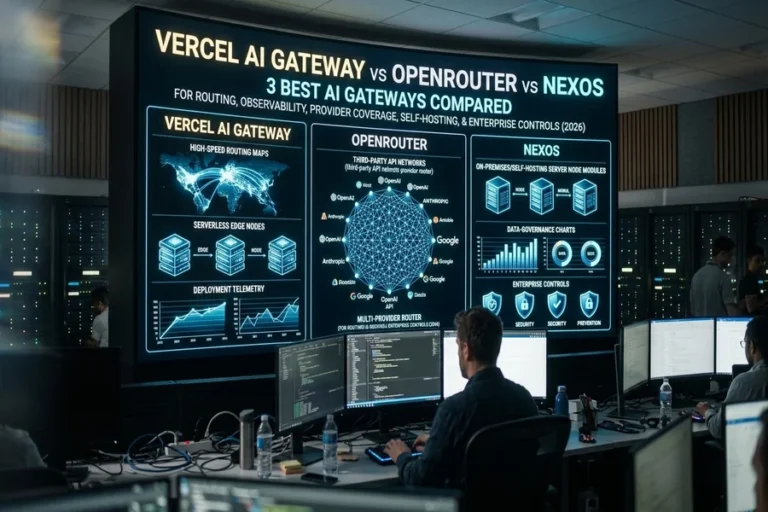 Vercel AI Gateway vs Openrouter vs Nexos.ai – 3 Best AI Gateways Compared for Routing, Observability, Provider Coverage, Self-Hosting, and Enterprise Controls (2026) AI Gateway